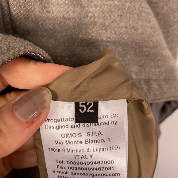 GIMO's Men's Quilted Jacket Gray Size 52 - Picture 5 of 12